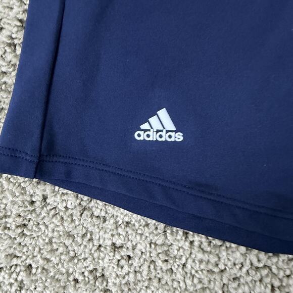 Adidas Polo Shirt Womens Large Navy Ultimate Heather UPF 50 Ritz Carlton - Picture 3 of 11